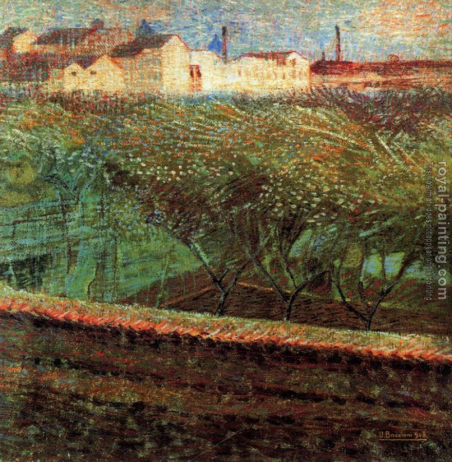 Umberto Boccioni : April Evening Umberto Boccioni : April Evening